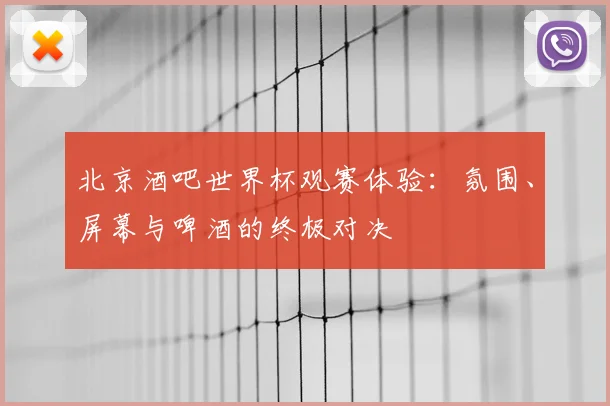 北京酒吧世界杯观赛体验:氛围、屏幕与啤酒的终极对决